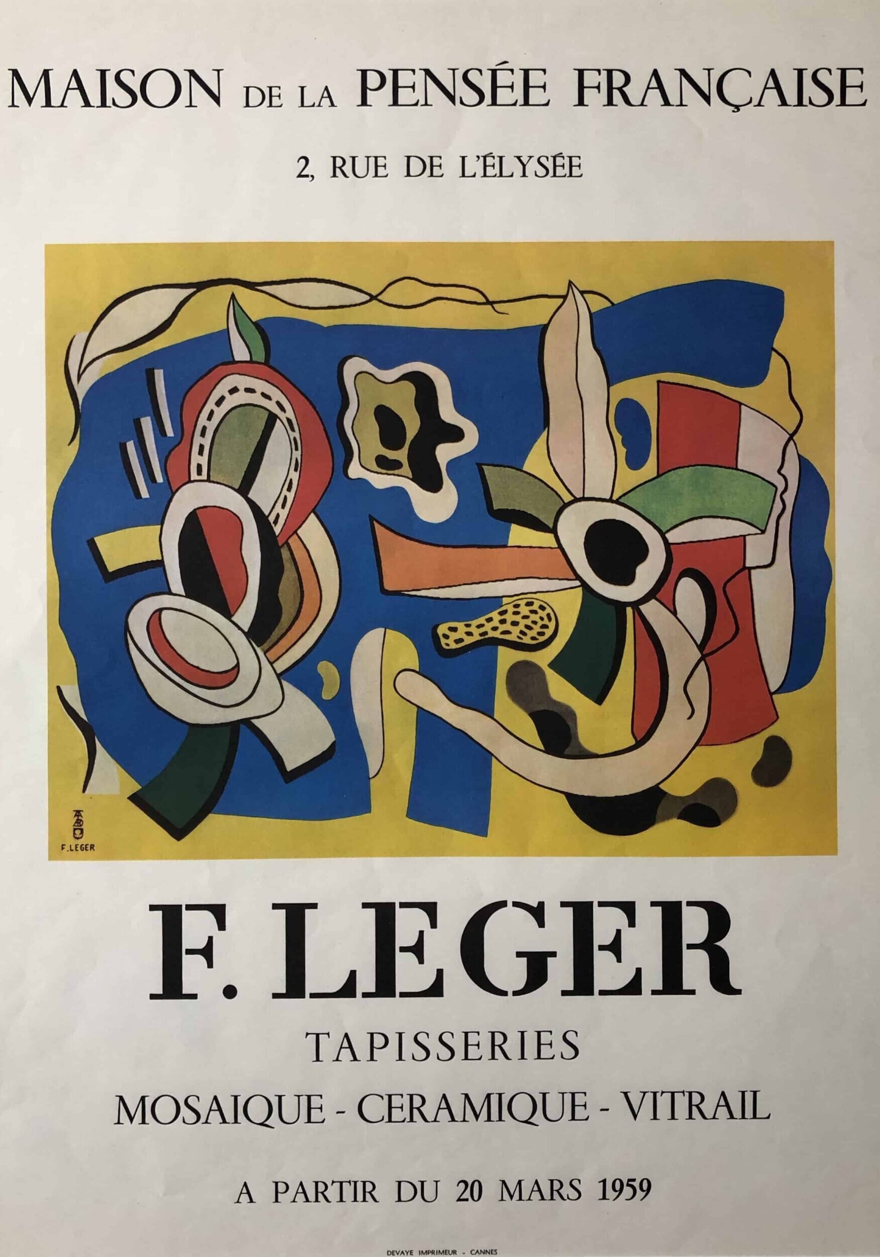 Fernand Leger, Mostra Maison de la pensee Francais, 1959